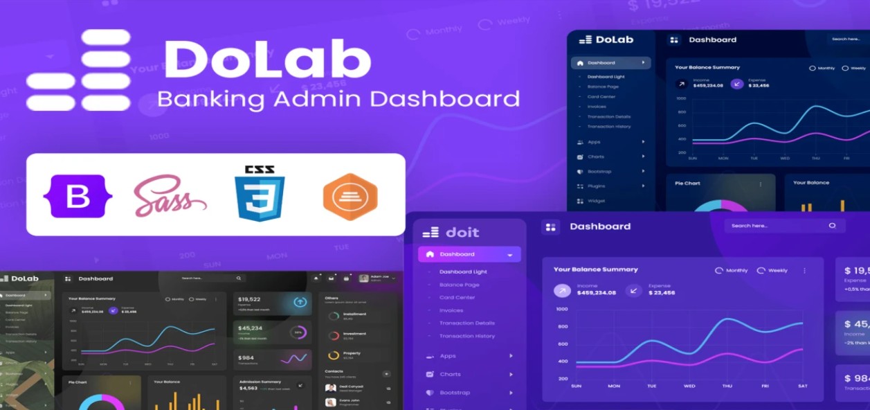 Personal Banking Admin Dashboard Template